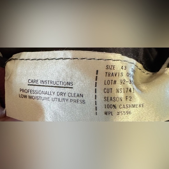 Loro Piana Nordstrom Cashmere Sport Coat Blazer Mens 43 100% Cashmere Black - Picture 12 of 13